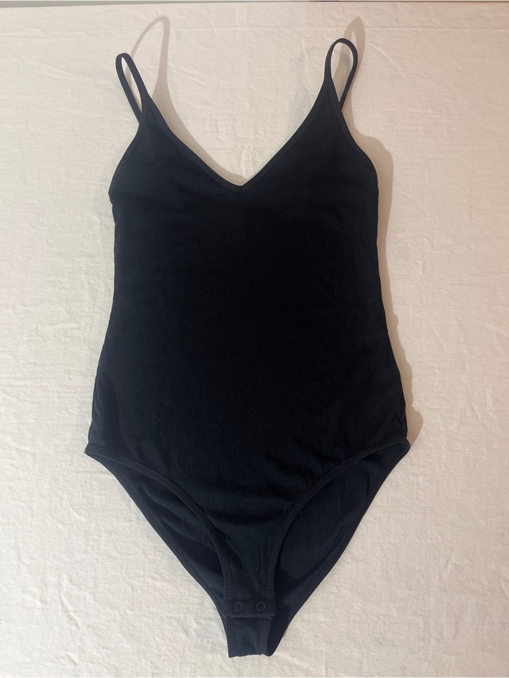 Talula Black Spaghetti Strap One-Piece Bodysuit